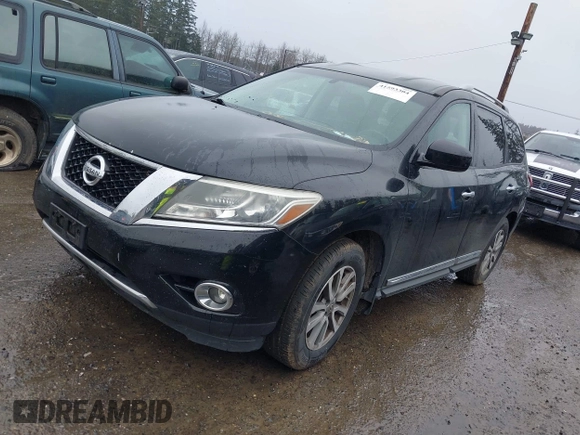 2013 Nissan Pathfinder SV with VIN 5N1AR2MM1DC617748, listed as a IAAI auction lot 41593304 with 175,100 mi miles. Bid and sale history available at carsss.com. Image 2.