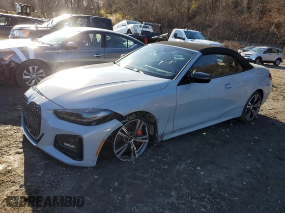 2024 BMW 4 Series 430i xDrive with VIN WBA43AT01RCP28302, listed as a Copart auction lot 82174584 with 11,235 mi miles and Salvage Title. Bid and sale history available at carsss.com. Image 1.