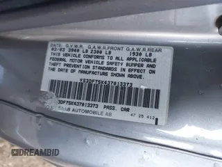 2003 Saab 9-3 z VIN YS3DF75K437013373, wystawiony jako IAAI lot #41414094 z przebiegiem 229 503 mil mil oraz . Historia ofert i sprzedaży dostępna na DreamBid. Obrazek 9.