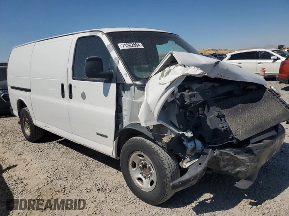 2006 Chevrolet Express Cargo Van with VIN 1GCGG25V161254426, listed as a Copart auction lot 71382854 with Not Provided miles and Salvage Title. Bid and sale history available at carsss.com. Image 4.