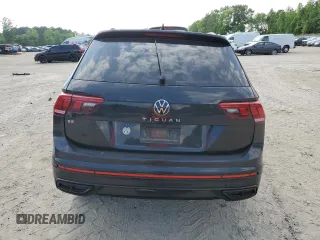 2022 Volkswagen Tiguan SE R-Line Black with VIN 3VVCB7AXXNM044895, listed as a Copart auction lot 55125375 with 52,629 mi miles and Salvage title. Bid and sale history available at DreamBid. Image 6.