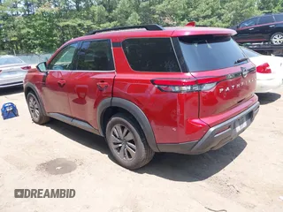 2024 Nissan Pathfinder SV with VIN 5N1DR3BC0RC281742, listed as a IAAI auction lot 42493713 with 23,318 mi miles and . Bid and sale history available at DreamBid. Image 3.