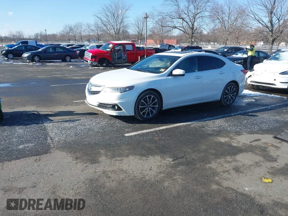2015 Acura TLX V6 Tech with VIN 19UUB3F58FA002616, listed as a IAAI auction lot 41540955 with 91,956 mi miles. Bid and sale history available at carsss.com. Image 17.