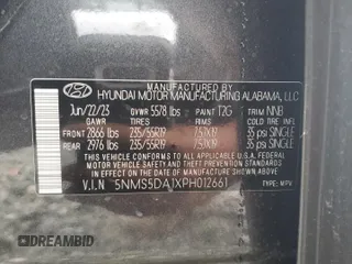 2023 Hyundai Santa Fe Hybrid Limited with VIN 5NMS5DA1XPH012661, listed as a Copart auction lot 53926384 with 11,524 mi miles and Salvage Title. Bid and sale history available at carsss.com. Image 15.
