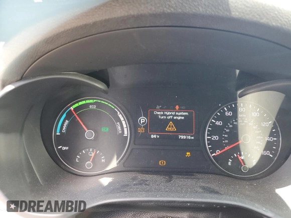 2017 Kia Optima Hybrid EX with VIN KNAGU4LE7H5010442, listed as a Copart auction lot 70532704 with 79,916 mi miles and Salvage Title. Bid and sale history available at carsss.com. Image 9.