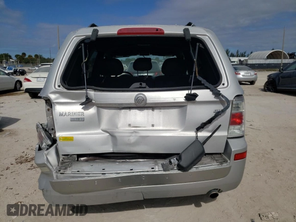 2009 Mercury Mariner Premier with VIN 4M2CU97729KJ09077, listed as a Copart auction lot 86257794 with 206,674 mi miles and Salvage Title. Bid and sale history available at carsss.com. Image 6.