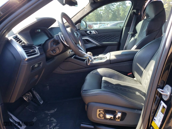 2021 BMW X6 M with VIN 5YMCY0C06M9E08466, listed as a Copart auction lot 64622573 with NaN miles. Bid and sale history available at carsss.com. Image 7.