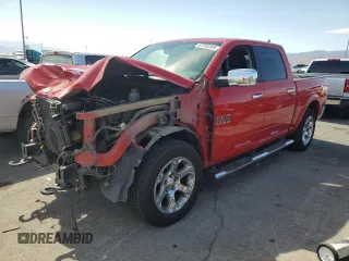 2017 Ram 1500 Laramie with VIN 1C6RR6NTXHS730928, listed as a Copart auction lot 58758165 with 145,701 mi miles and Salvage title. Bid and sale history available at DreamBid. Image 1.
