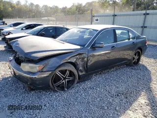 2004 BMW 7 Series 745Li with VIN WBAGN63514DS55343, listed as a Copart auction lot 75668824 with 153,909 mi miles and Salvage Title. Bid and sale history available at carsss.com. Image 1.
