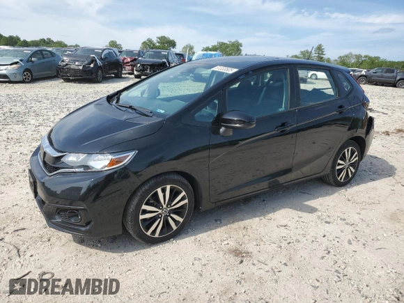 2019 Honda Fit EX with VIN 3HGGK5H80KM740455, listed as a Copart auction lot 61333505 with 27,504 mi miles and Salvage title. Bid and sale history available at DreamBid. Image 1.