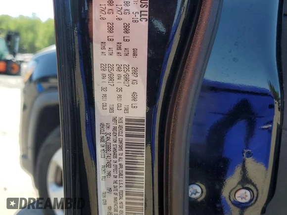 2018 Jeep Compass Latitude with VIN 3C4NJDBB8JT417492, listed as a Copart auction lot 50998975 with 141,975 mi miles and Salvage title. Bid and sale history available at DreamBid. Image 12.