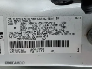 2014 Toyota Tundra SR5 z VIN 5TFDY5F10EX357491, wystawiony jako Copart lot #51216355 z przebiegiem 298 528 mil mil oraz Szkoda całkowita • Salvage title. Historia ofert i sprzedaży dostępna na DreamBid. Obrazek 12.