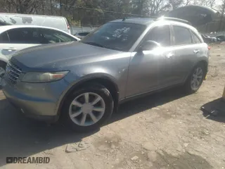 2005 Infiniti FX35 with VIN JNRAS08U45X102194, listed as a IAAI auction lot 41447031 with 214,807 mi miles. Bid and sale history available at carsss.com. Image 2.