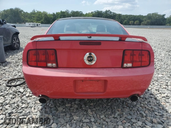 2007 Ford Mustang GT Deluxe with VIN 1ZVFT82H775333955, listed as a Copart auction lot 54376685 with 147,520 mi miles and Salvage Title. Bid and sale history available at carsss.com. Image 6.