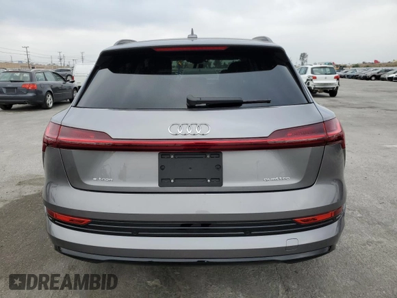 2022 Audi e-tron Premium with VIN WA1AABGE1NB022142, listed as a Copart auction lot 55533575 with 46,599 mi miles and Salvage Title. Bid and sale history available at DreamBid. Image 6.