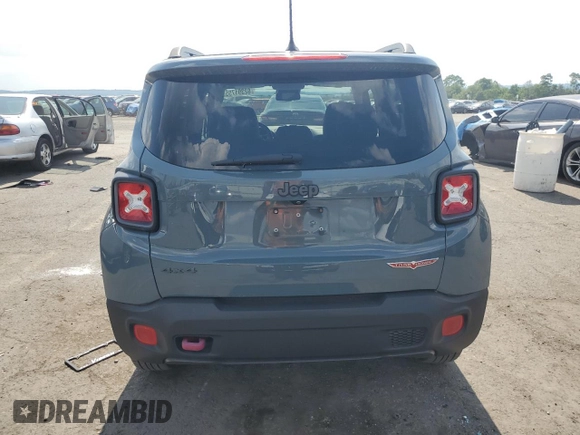 2017 Jeep Renegade Trailhawk z VIN ZACCJBCB3HPG29440, wystawiony jako Copart lot #62391755 z przebiegiem 100 707 mil mil oraz Szkoda całkowita • Salvage title. Historia ofert i sprzedaży dostępna na DreamBid. Obrazek 6.