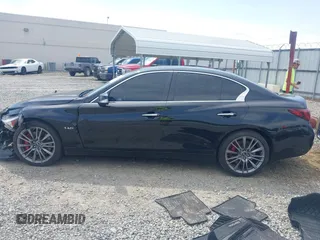 2018 Infiniti Q50 Red Sport 400 with VIN JN1FV7AR2JM481061, listed as a IAAI auction lot 42362510 with 70,028 mi miles and . Bid and sale history available at DreamBid. Image 14.