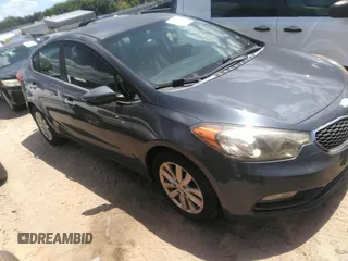 2014 Kia Forte EX with VIN KNAFX4A84E5053843, listed as a IAAI auction lot 42206701 with 115,193 mi miles. Bid and sale history available at carsss.com. Image 1.