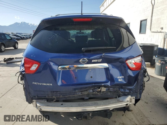 2018 Nissan Pathfinder SV z VIN 5N1DR2MMXJC658758, wystawiony jako Copart lot #54649225 z przebiegiem 85 657 mil mil oraz Szkoda całkowita • Salvage title. Historia ofert i sprzedaży dostępna na DreamBid. Obrazek 6.