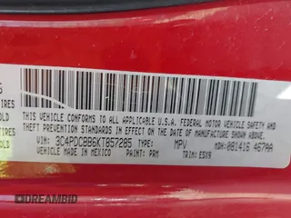 2019 Dodge Journey SE with VIN 3C4PDCBB6KT857285, listed as a IAAI auction lot 41918380 with 115,120 mi miles and . Bid and sale history available at DreamBid. Image 9.