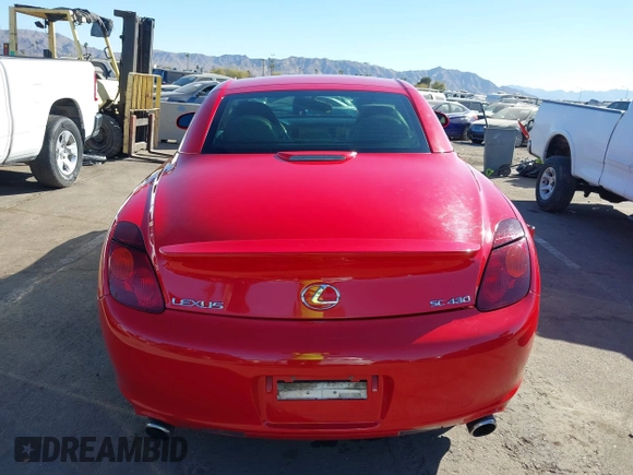 2003 Lexus SC 430 with VIN JTHFN48Y430048651, listed as a IAAI auction lot 41652361 with 149,346 mi miles and . Bid and sale history available at DreamBid. Image 16.