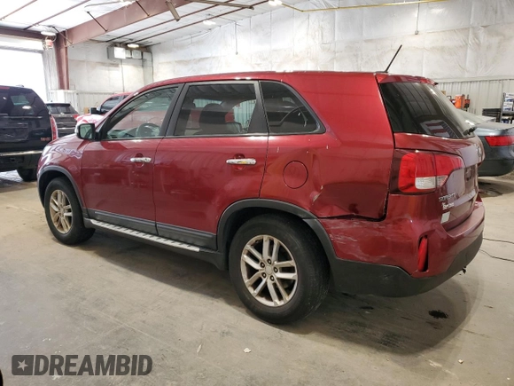 2014 Kia Sorento LX with VIN 5XYKT3A65EG487427, listed as a Copart auction lot 52041315 with 195,327 mi miles and Non Repairable. Bid and sale history available at carsss.com. Image 2.