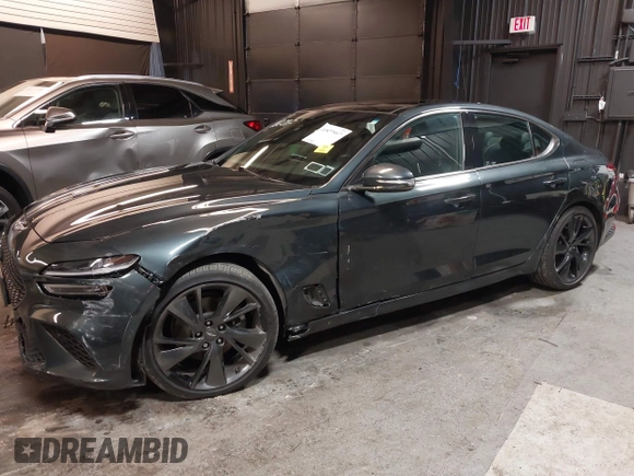 2023 Genesis G70 2.0T with VIN KMTG34TA3PU115553, listed as a IAAI auction lot 41822917 with 35,784 mi miles and . Bid and sale history available at DreamBid. Image 6.