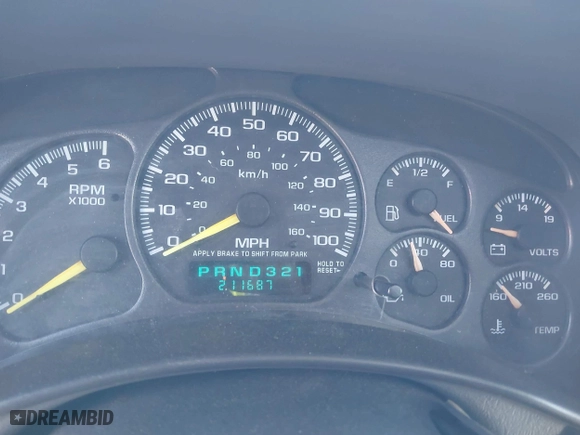 2001 Chevrolet Tahoe LT with VIN 1GNEC13T31R122882, listed as a IAAI auction lot 41999271 with 211,687 mi miles. Bid and sale history available at carsss.com. Image 7.