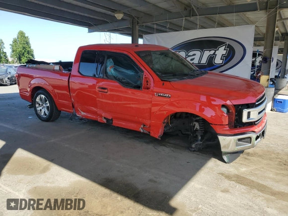 2018 Ford F-150 XL with VIN 1FTEX1CP8JKF82029, listed as a Copart auction lot 55521375 with 90,475 mi miles and Salvage title. Bid and sale history available at DreamBid. Image 4.