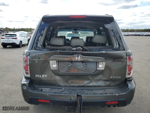 2008 Honda Pilot EX-L with VIN 5FNYF18598B030649, listed as a Copart auction lot 53599125 with 169,525 mi miles and Salvage Title. Bid and sale history available at carsss.com. Image 6.