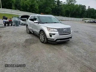 2018 Ford Explorer Platinum with VIN 1FM5K8HT0JGA01893, listed as a Copart auction lot 58896355 with 77,186 mi miles and Salvage title. Bid and sale history available at DreamBid. Image 14.