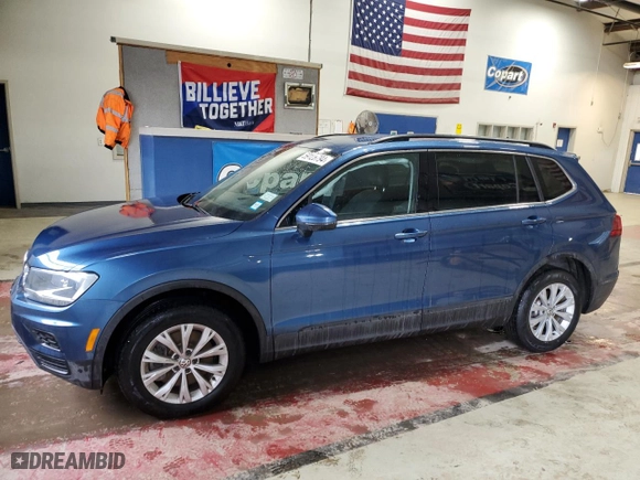 2019 Volkswagen Tiguan SE with VIN 3VV2B7AX8KM047706, listed as a Copart auction lot 59128794 with 74,934 mi miles and Salvage Title. Bid and sale history available at carsss.com. Image 1.