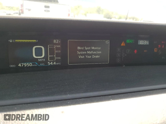 2022 Toyota Prius L Eco with VIN JTDKAMFU0N3176513, listed as a Copart auction lot 55253605 with 47,950 mi miles and Non Repairable. Bid and sale history available at DreamBid. Image 9.