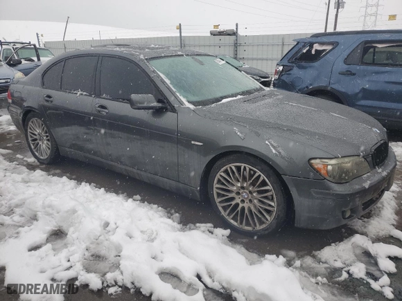 2007 BMW 7 Series 750i with VIN WBAHL83587DT08789, listed as a Copart auction lot 79364414 with 172,496 mi miles and Salvage Title. Bid and sale history available at carsss.com. Image 4.