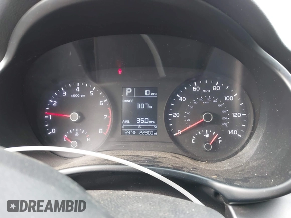 2019 Kia Rio S with VIN 3KPA24ABXKE215756, listed as a IAAI auction lot 41556461 with 122,300 mi miles. Bid and sale history available at carsss.com. Image 7.