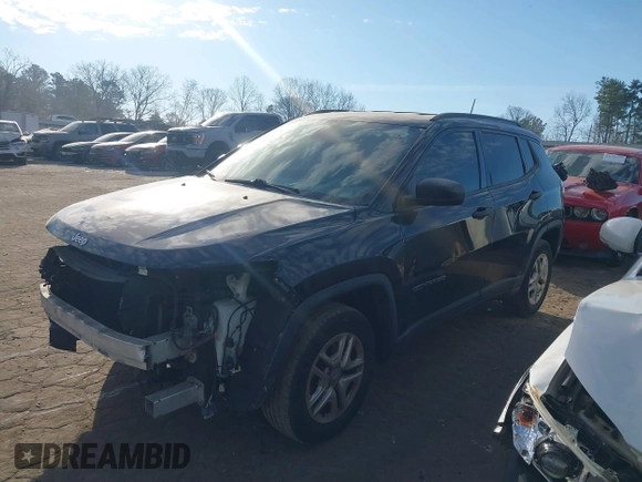 2018 Jeep Compass Sport with VIN 3C4NJCAB8JT136983, listed as a IAAI auction lot 41669070 with 131,983 mi miles. Bid and sale history available at carsss.com. Image 17.