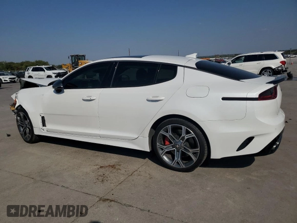 2020 Kia Stinger GT1 with VIN KNAE45LC8L6080384, listed as a Copart auction lot 74575904 with 61,958 mi miles and Salvage Title. Bid and sale history available at DreamBid. Image 2.
