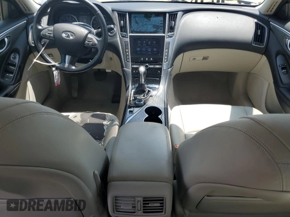 2014 Infiniti Q50 Premium with VIN JN1BV7AR7EM697072, listed as a Copart auction lot 60526535 with 227,626 mi miles and Salvage title. Bid and sale history available at DreamBid. Image 8.