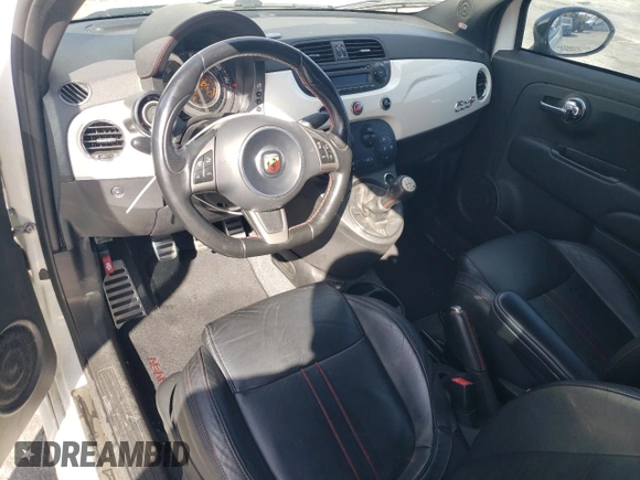 2013 FIAT 500 Abarth with VIN 3C3CFFJH4DT628966, listed as a Copart auction lot 42648685 with 102,045 mi miles and Salvage title. Bid and sale history available at DreamBid. Image 8.