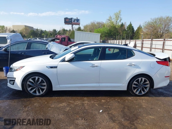 2015 Kia Optima SX Turbo with VIN 5XXGR4A65FG488237, listed as a IAAI auction lot 41978359 with 157,216 mi miles and . Bid and sale history available at DreamBid. Image 14.