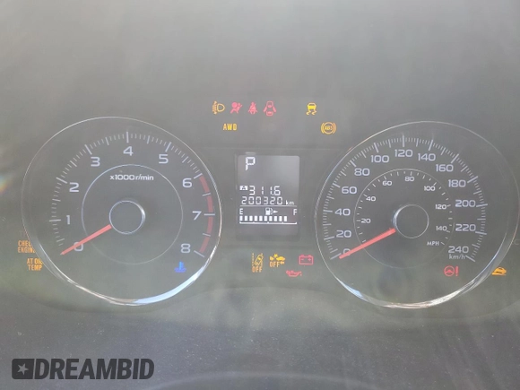 2015 Subaru Forester Touring with VIN JF2SJCWC7FH827272, listed as a Copart auction lot 53805135 with 200,320 mi miles and Salvage title. Bid and sale history available at DreamBid. Image 9.