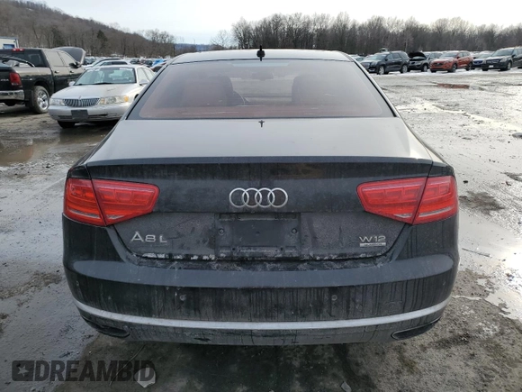 2012 Audi A8 L 6.3L with VIN WAUR4AFD1CN028907, listed as a Copart auction lot 42407755 with 143,701 mi miles and Salvage Title. Bid and sale history available at carsss.com. Image 6.