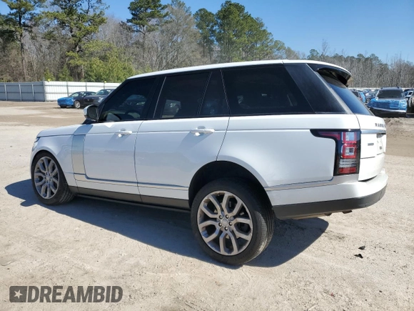 2017 Land Rover Range Rover z VIN SALGS2FE1HA348797, wystawiony jako Copart lot #45932065 z przebiegiem 104 557 mil mil oraz Szkoda całkowita • Salvage title. Historia ofert i sprzedaży dostępna na DreamBid. Obrazek 2.
