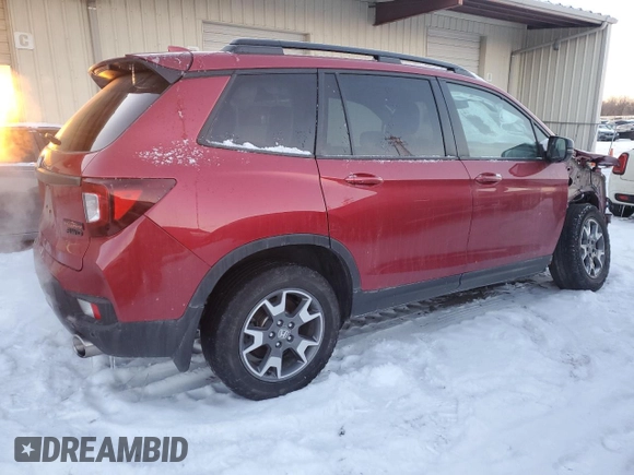2022 Honda Passport TrailSport z VIN 5FNYF8H66NB007634, wystawiony jako Copart lot #88159235 z przebiegiem 31 590 mil mil oraz Szkoda całkowita • Salvage title. Historia ofert i sprzedaży dostępna na DreamBid. Obrazek 3.