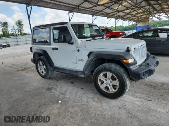 2019 Jeep Wrangler Sport S with VIN 1C4GJXAG5KW641192, listed as a Copart auction lot 59960325 with 25,855 mi miles and Salvage title. Bid and sale history available at DreamBid. Image 4.