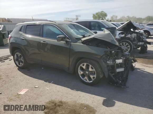 2020 Jeep Compass Limited with VIN 3C4NJDCB0LT155968, listed as a Copart auction lot 55809245 with Not provided miles and Salvage title. Bid and sale history available at DreamBid. Image 4.
