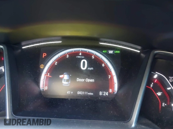 2019 Honda Civic Sport with VIN 2HGFC2F84KH514704, listed as a IAAI auction lot 41225362 with 43,111 mi miles and . Bid and sale history available at DreamBid. Image 7.