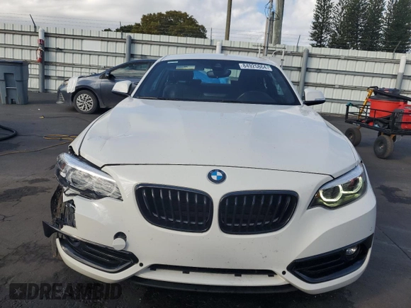 2021 BMW 2 Series 230i with VIN WBA2J1C08M7H18416, listed as a Copart auction lot 84925864 with 85,041 mi miles and Non Repairable. Bid and sale history available at carsss.com. Image 5.