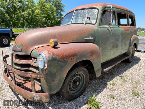 1953 Chevrolet Suburban z VIN H53K032117, wystawiony jako Copart lot #45568985 z przebiegiem Nie podano mil oraz Czysty tytuł • Clean title. Historia ofert i sprzedaży dostępna na DreamBid. Obrazek 2.