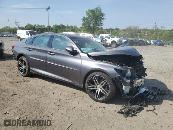 2021 Honda Accord Touring with VIN 1HGCV3F97MA007325, listed as a Copart auction lot 55254695 with Not provided miles and Salvage title. Bid and sale history available at DreamBid. Image 4.